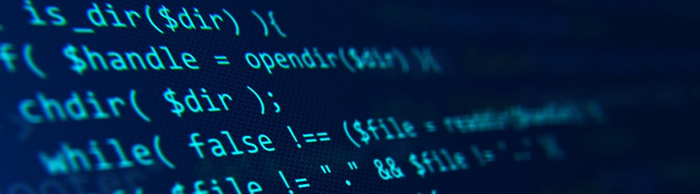 Computer screen displaying source code