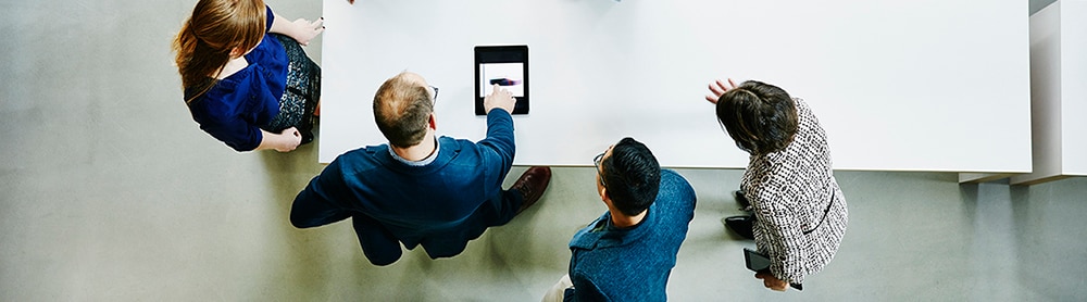 work team around a table