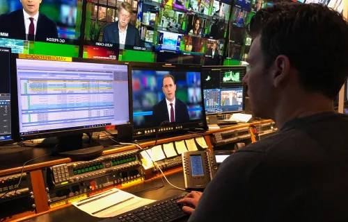 person using OpenMedia newsroom platform