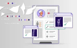 Data-driven health – illustration of digital files