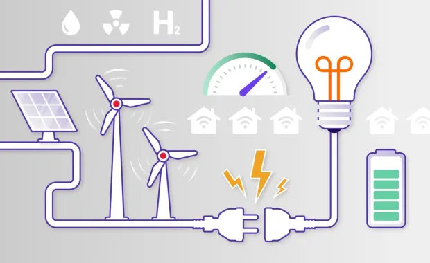 Energy & utilities supply chain illustration