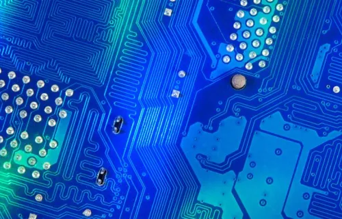 close up of circuit board