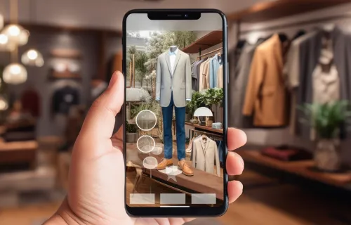 Retail kundresa i mobilen. 