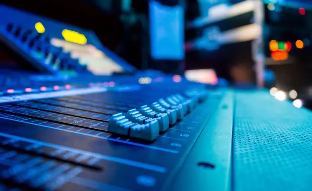 Up close view of media control board