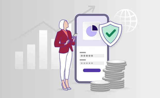 Mobile credit card purchase illustration