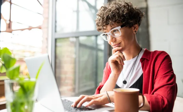 Women sitting with computer